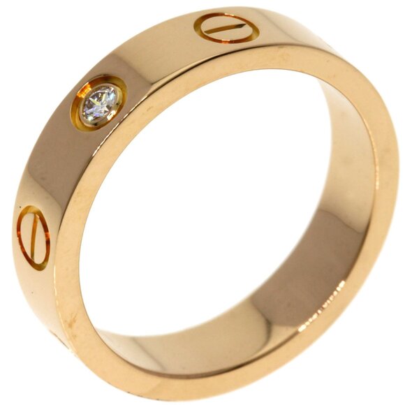 CARTIER 18k Gold Diamond Love Ring #47 - Picture 2 of 9